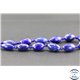 Perles semi précieuses en lapis lazuli d'Afghanistan - Grain de riz/10 mm