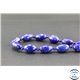 Perles semi précieuses en lapis lazuli d'Afghanistan - Grain de riz/10 mm