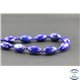 Perles semi précieuses en lapis lazuli d'Afghanistan - Grain de riz/10 mm