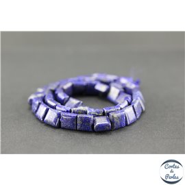 Perles semi précieuses en lapis lazuli d'Afghanistan - Carré/8,5 mm