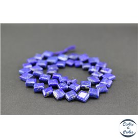 Perles semi précieuses en lapis lazuli d'Afghanistan - Carré/8,5 mm