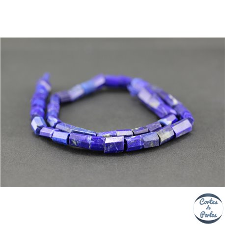 Perles facettées en lapis lazuli d'Afghanistan - Tubes/9mm