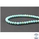 Perles en turquoise Kingman d'Arizona - Rondes/6mm - Grade AA