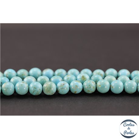 Perles en turquoise Kingman d'Arizona - Rondes/8mm - Grade A