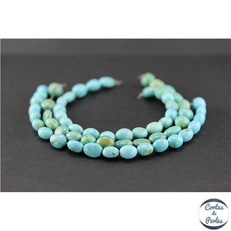 Perles en turquoise Kingman d'Arizona - Nuggets/8mm