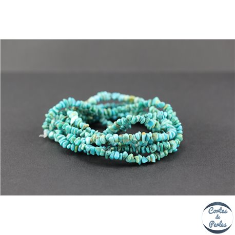 Perles en turquoise Kingman d'Arizona - Chips/5mm