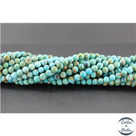 Perles en turquoise Kingman d'Arizona - Rondes/6mm- Grade A