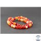 Perles semi précieuses en agate - Rondes/8 mm - Rouge orangé