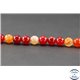 Perles semi précieuses en agate - Rondes/8 mm - Rouge orangé