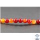 Perles semi précieuses en agate - Rondes/8 mm - Rouge orangé