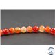 Perles semi précieuses en agate - Rondes/8 mm - Rouge orangé