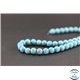 Perles semi précieuses en howlite turquoise - Rondes/8 mm