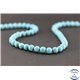 Perles semi précieuses en howlite turquoise - Rondes/8 mm