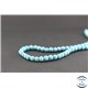 Perles semi précieuses en howlite turquoise - Rondes/6 mm