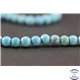 Perles semi précieuses en howlite turquoise - Rondes/6 mm