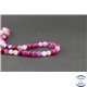 Perles semi précieuses en agate - Rondes/6 mm - Fuschia