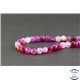 Perles semi précieuses en agate - Rondes/6 mm - Fuschia