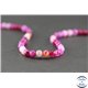 Perles semi précieuses en agate - Rondes/6 mm - Fuschia