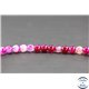 Perles semi précieuses en agate - Rondes/6 mm - Fuschia