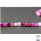 Perles semi précieuses en agate - Rondes/6 mm - Fuschia