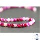 Perles semi précieuses en agate - Rondes/6 mm - Fuschia