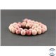 Perles semi précieuses en rhodonite - Ronde/10 mm - Grade A