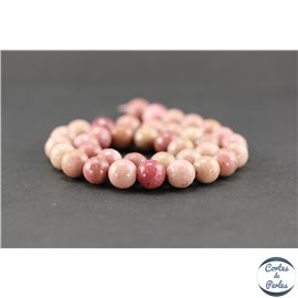 Perles facettées en rhodonite - Rondes/10mm - Grade A