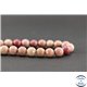 Perles semi précieuses en rhodonite - Ronde/10 mm - Grade A