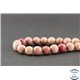 Perles semi précieuses en rhodonite - Ronde/10 mm - Grade A