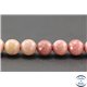 Perles semi précieuses en rhodonite - Ronde/10 mm - Grade A