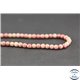 Perles semi précieuses en rhodonite - Ronde/4 mm - Grade A