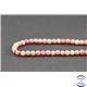 Perles semi précieuses en rhodonite - Ronde/4 mm - Grade A