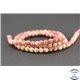 Perles semi précieuses en rhodonite - Ronde/4 mm - Grade A