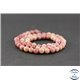 Perles semi précieuses en rhodonite - Ronde/6 mm - Grade A