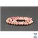 Perles semi précieuses en rhodonite - Ronde/6 mm - Grade A