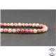 Perles semi précieuses en rhodonite - Ronde/6 mm - Grade A