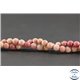 Perles semi précieuses en rhodonite - Ronde/6 mm - Grade A