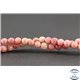 Perles semi précieuses en rhodonite - Rondes/4mm