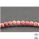 Perles semi précieuses en rhodonite - Rondes/4mm