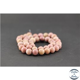 Perles semi précieuses en rhodonite - Rondes/8mm