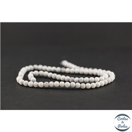 Perles dépolies en howlite - Rondes/4mm