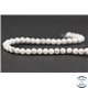 Perles semi précieuses en howlite dépolie - Ronde/4 mm