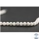 Perles semi précieuses en howlite dépolie - Ronde/4 mm