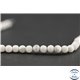 Perles semi précieuses en howlite dépolie - Ronde/4 mm