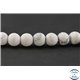 Perles semi précieuses en howlite dépolie - Ronde/6 mm