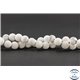 Perles semi précieuses en howlite dépolie - Ronde/8 mm