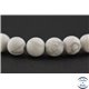 Perles semi précieuses en howlite dépolie - Ronde/8 mm