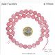 Perles semi précieuses en Jade - Ronde/10 mm - Rose Flamant