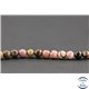 Perles semi précieuses en rhodonite - Ronde/4 mm
