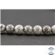 Perles en jaspe feuille d'argent - Rondes/6mm - Grade AB